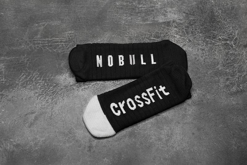 White / Black Nobull LOW (CROSSFIT) Women's Socks | CA Y2306X